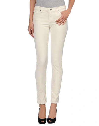 Shop Ag Casual Pants In Ivory