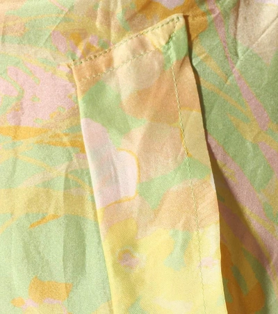 Shop Dries Van Noten Floral-printed Silk Dress In Yellow