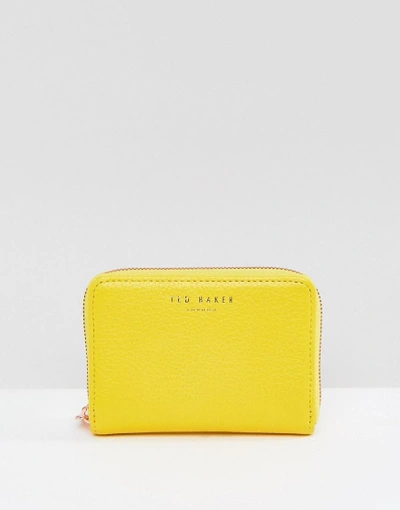 Shop Ted Baker Zip Around Mini Purse - Yellow