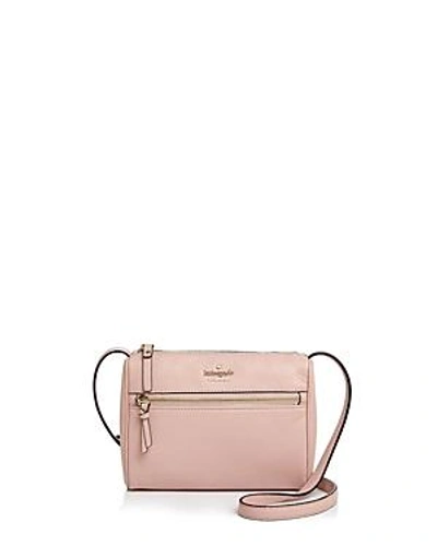 Shop Kate Spade New York Jackson Street Cayli Mini Leather Crossbody In Rosy Cheeks Pink/gold