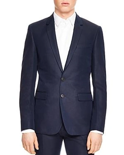 Shop Sandro Notch Tropical Slim Fit Sport Coat In Navy Blue