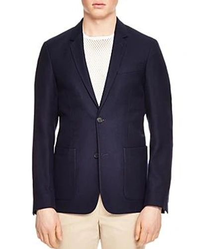 Shop Sandro Blazer Slim Fit Sport Coat In Navy Blue