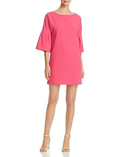 Shop Badgley Mischka Bell-sleeve Shift Dress - 100% Exclusive In Pink