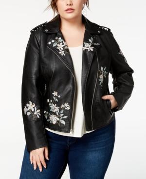 plus size leather moto jacket