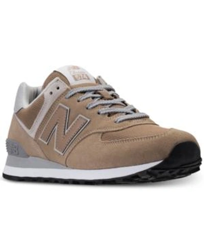 Shop New Balance Men's 574 Casual Sneakers From Finish Line In Hemp