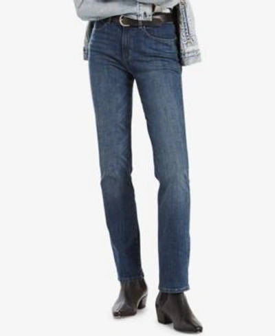 Shop Levi's Women's Classic Straight-leg Jeans In Dark Blue