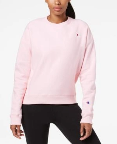 Shop Champion Essential Reverse Weave Fleece Sweatshirt In Pink Candy
