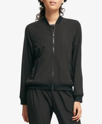 Shop Dkny Sport Graphic Bomber Jacket In Black
