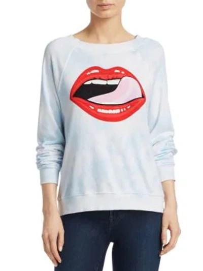 Shop Wildfox Femme Fatale Sweatshirt In Blue Skies