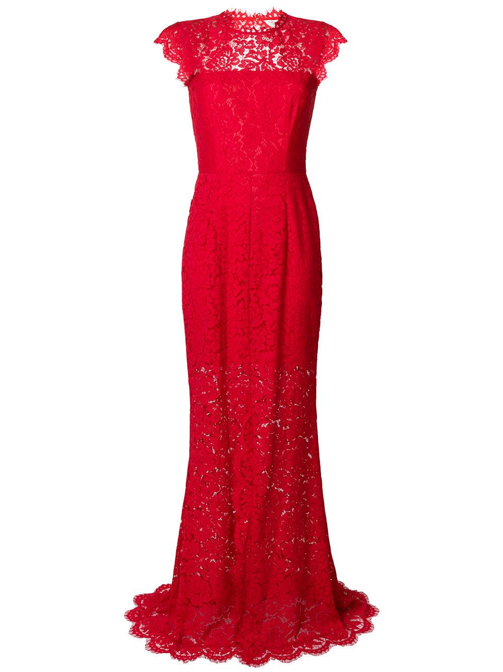 rachel zoe red lace dress