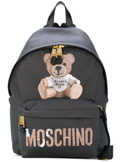 Shop Moschino Teddy Bear Backpack In Black