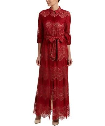 alice and olivia red gown