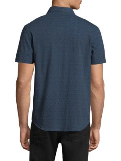 Shop Zachary Prell Clyde Button-front Shirt In Navy