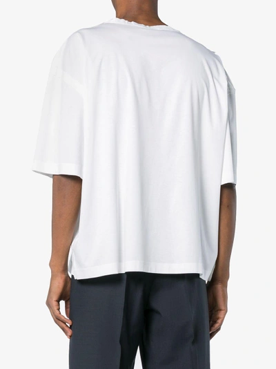 Shop Jil Sander Oversized Logo-print Cotton T-shirt In White