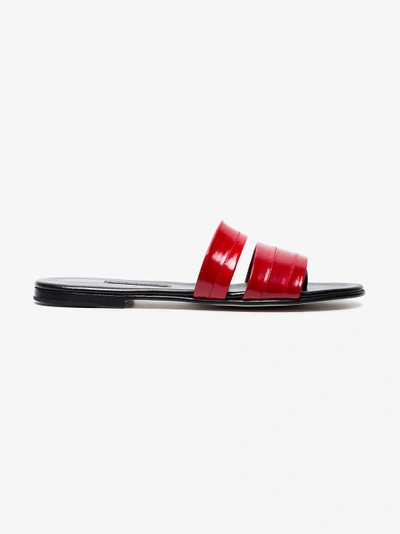 Shop Newbark Red Roma Iii Eel Leather Sandals