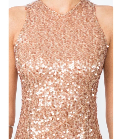 Shop Galvan Sequin Racer-back Dress In Green