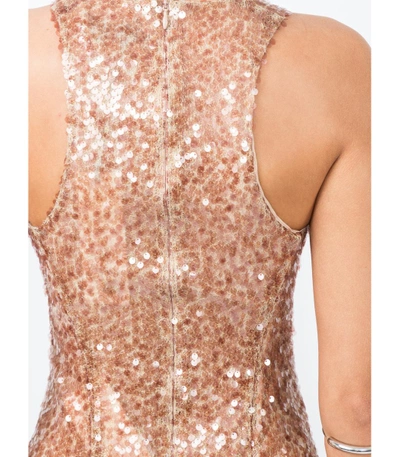 Shop Galvan Sequin Racer-back Dress In Green