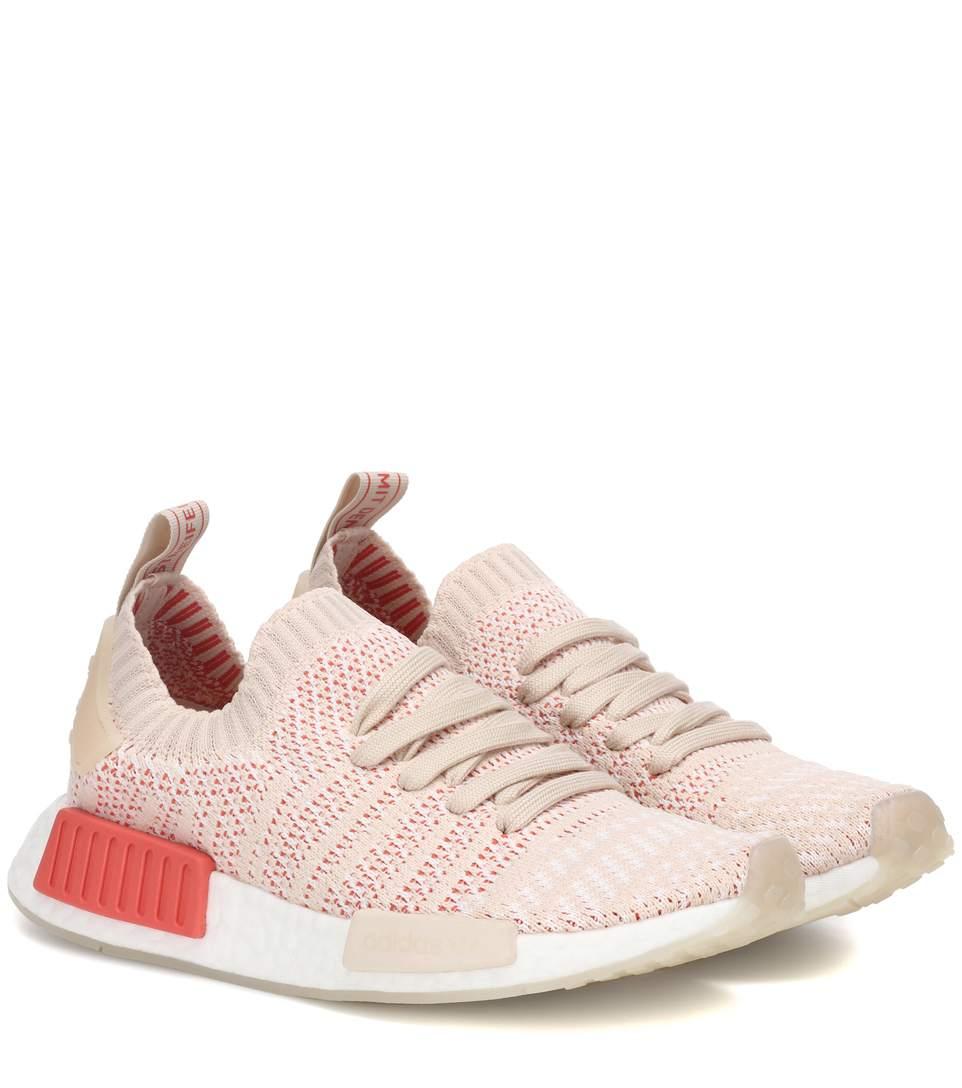 adidas women's pink nmd_r1 stlt primeknit sneakers