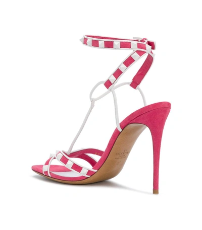 Shop Valentino Free Rockstud Sandals In Pink