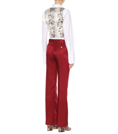 Shop Acne Studios Tohny Straight-leg Trousers In Red
