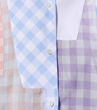 Shop Loewe Gingham Cotton-blend Shirt In Multicoloured
