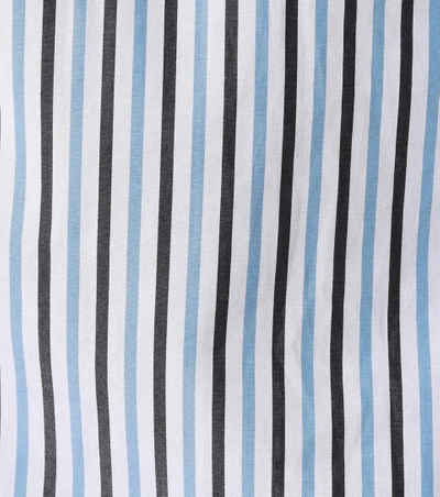 Shop Equipment Striped Cotton Wide-cuff Shirt In Blue