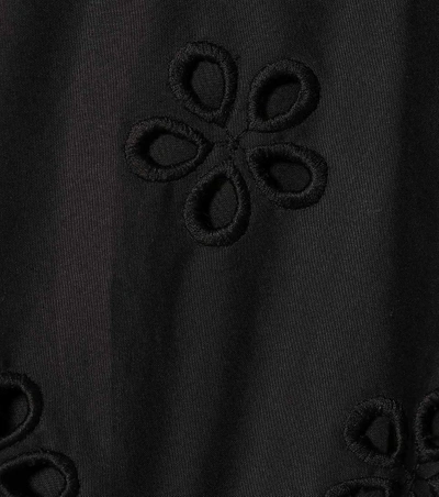 Shop Simone Rocha Cotton Eyelet Skirt In Black
