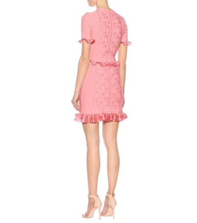Shop Alexander Mcqueen Jacquard Minidress In Pink