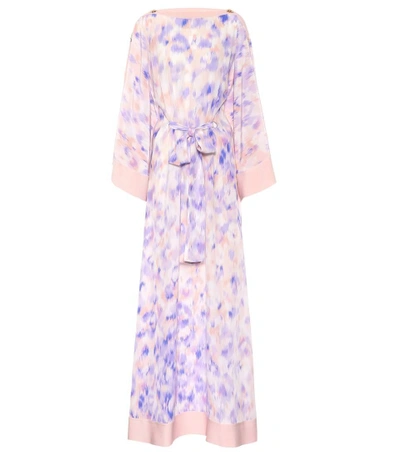 Shop Roberto Cavalli Printed Silk Maxi Dress In Multicoloured