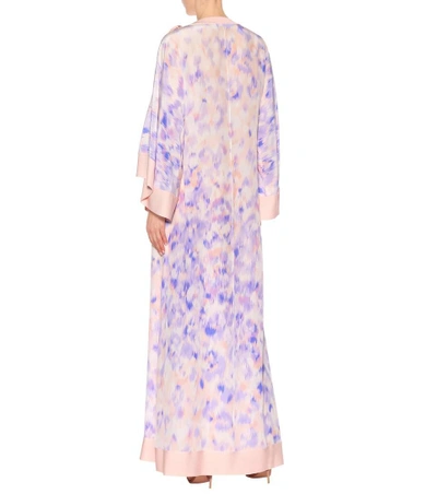 Shop Roberto Cavalli Printed Silk Maxi Dress In Multicoloured