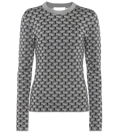 Shop Chloé Cotton-blend Sweater In Grey