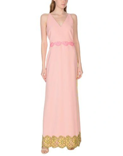 Shop Boutique Moschino Long Dresses In Salmon Pink