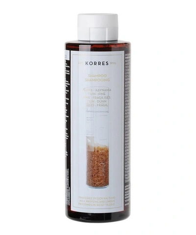 Shop Korres Rice Proteins And Linden Shampoo 250ml In White