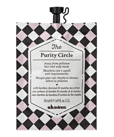 Shop Davines The Purity Circle Hair Mask 50ml In White