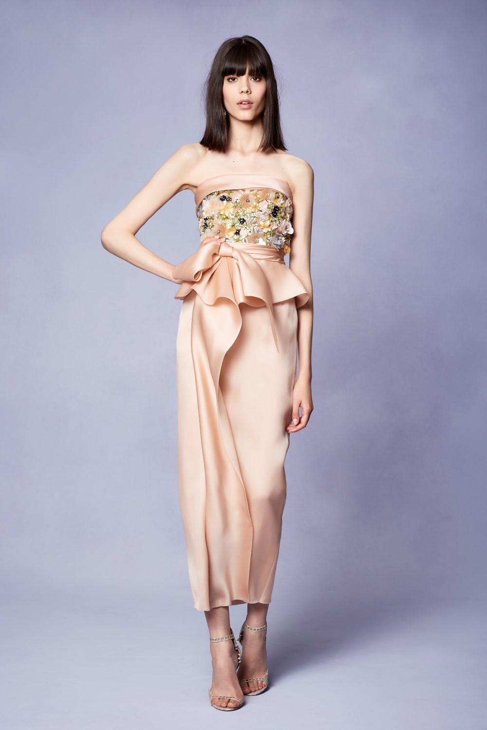 apricot tea dress