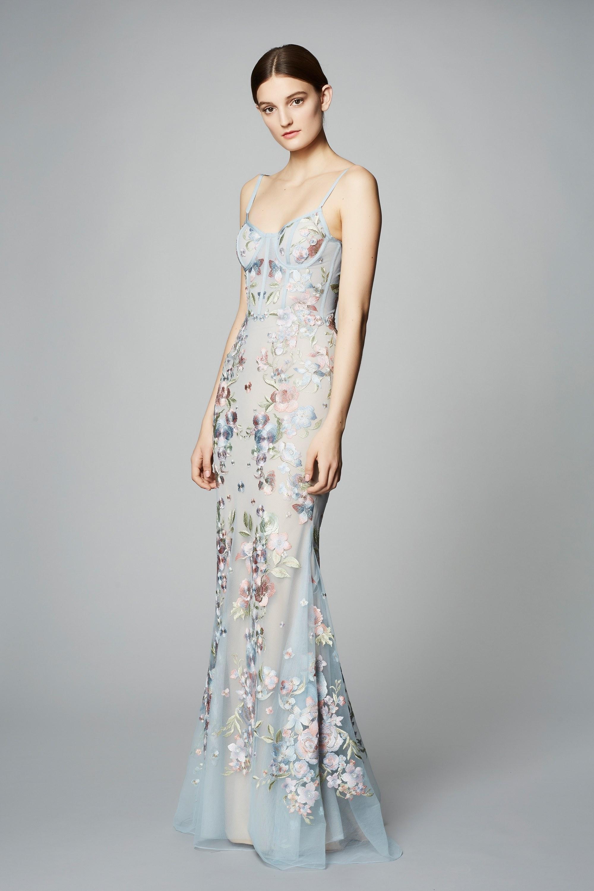 marchesa light blue dress