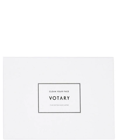 Shop Votary Cotton Face Cloth Set In White