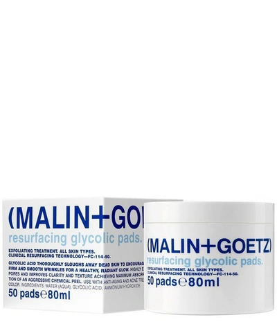 Shop Malin + Goetz Resurfacing Glycolic Pads 80ml In White
