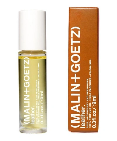 Shop Malin + Goetz Leather Perfume Oil 9ml In White