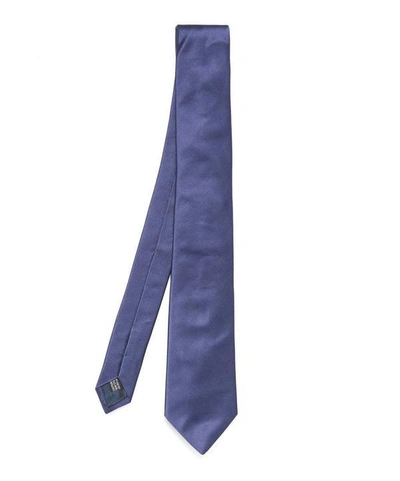 Shop Lanvin Plain Silk Tie In Blue