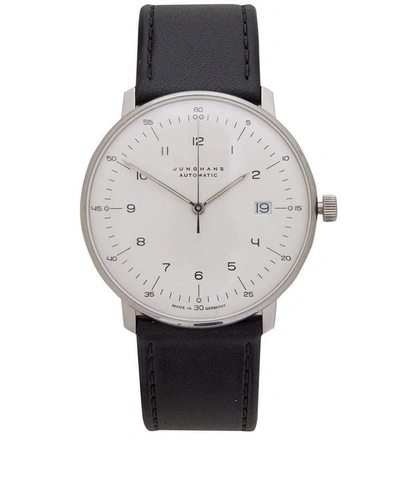 Shop Junghans Calfskin Max Bill Automatic Watch In White