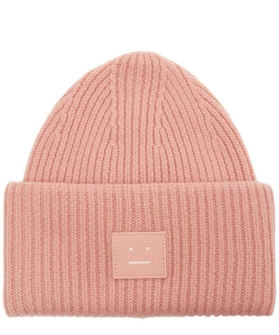 Shop Acne Studios Pansy Face Beanie In Pink