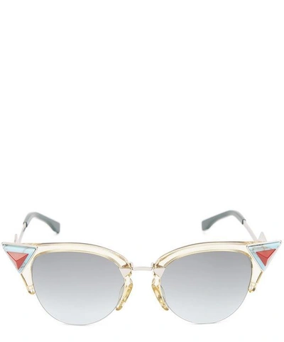Shop Fendi Iridia Cat Eye Sunglasses In White