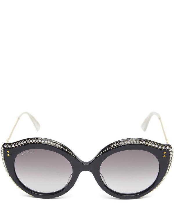 gucci crystal cat eye glasses