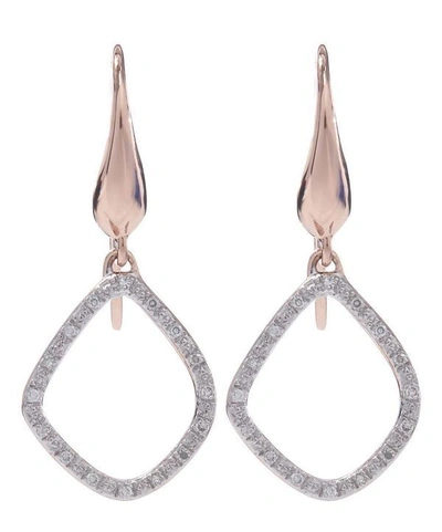 Shop Monica Vinader Gold-plated Diamond Riva Kite Earrings
