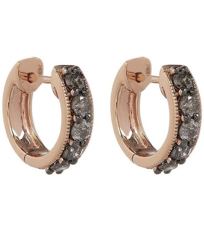 Shop Annoushka 18ct Rose Gold Dusty Diamonds Hoop Earrings