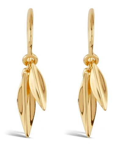 Shop Dinny Hall Gold-plated Double Leaf Drop Earrings