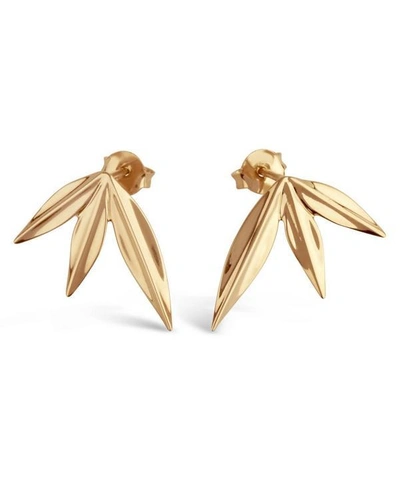 Shop Dinny Hall Gold-plated Lotus Triple Petal Stud Earrings
