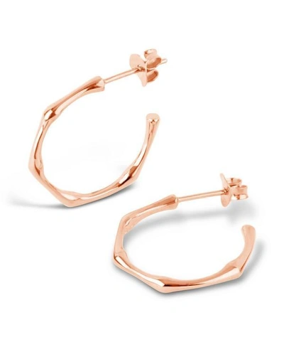 Shop Dinny Hall Rose Gold-plated Bamboo Small Hoop Earrings