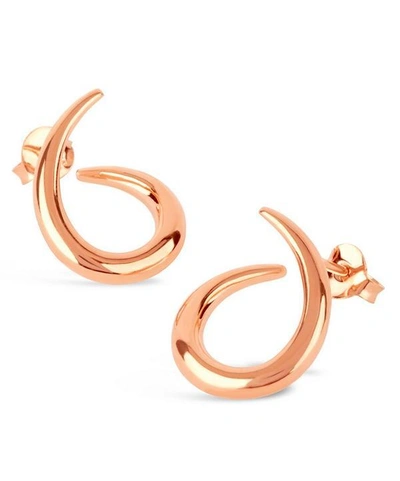 Shop Dinny Hall Rose Gold-plated Medium Toro Twist Stud Earrings